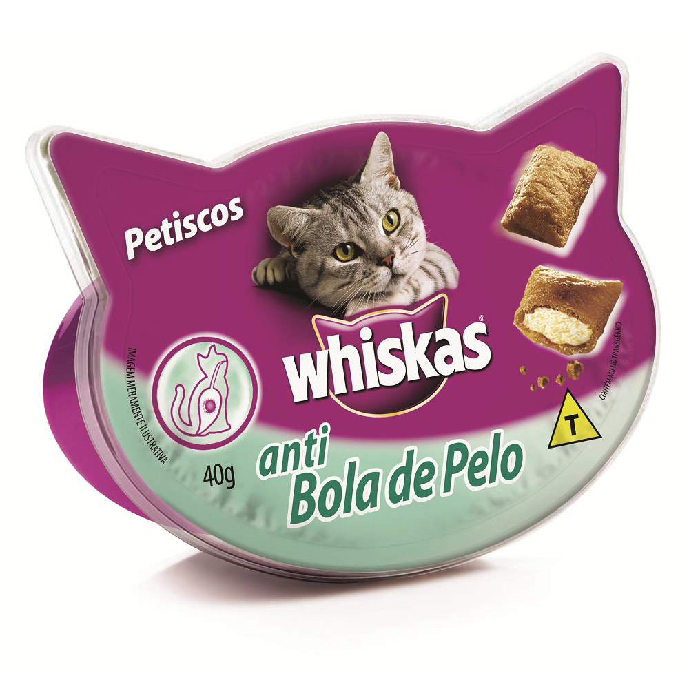 Petisco Whiskas Temptations Anti Bola de Pelo - 40gr